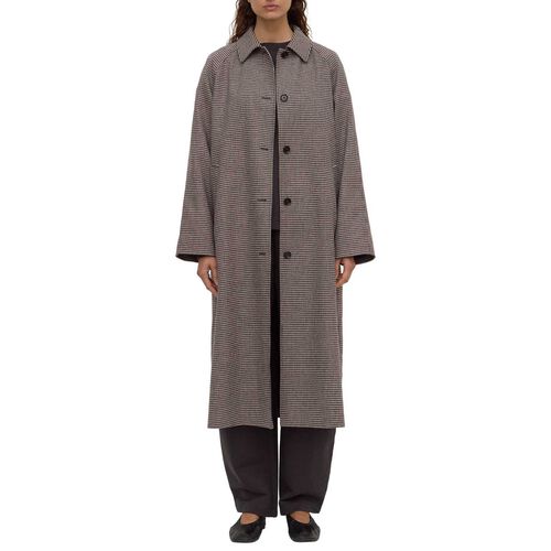 Assembly Label Solana Wool Coat Brown Black Check